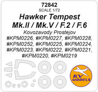 Hawker Tempest Mk.II / Mk.V / F.2 / F.6 - Painting Masks (for Kovozavody Prostejov Kits) - Image 1