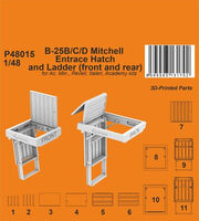 B-25B/C/D Mitchell Entrace Hatch And Ladder (Front And Rear) (For Accurate Miniatures, Revell, Italeri, Academy) - Image 1