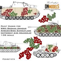 Paint Mask Set WW II German Disc Camo (Different Size Roundels) V.3