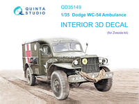 Dodge WC-54 Ambulance - 3D-Printed & Coloured Interior on Decal Paper (for Zvezda kits)