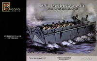 LCVP Landing Craft - with 12 figures and sea base